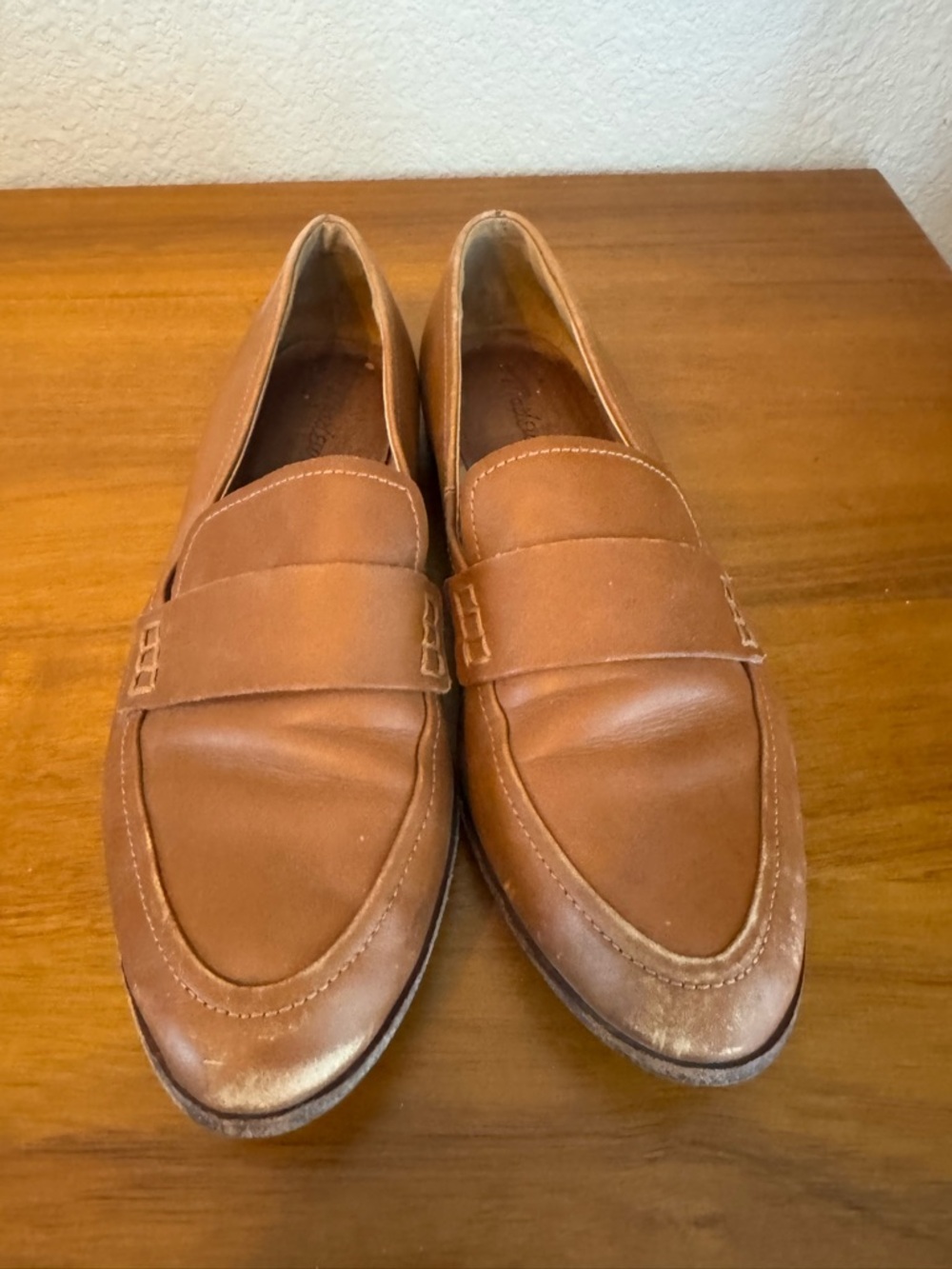 Classic Madewell Women’s Penny Loafers in Brown Leather 8.5